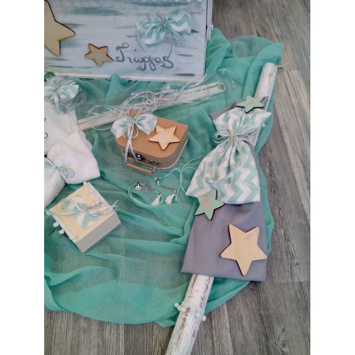 Complete Star turquoise christening package