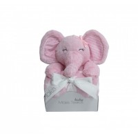 Decorative Doll Blanket Elephant Pink