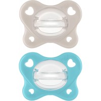 Πιπίλες Chicco όλο σιλικόνη PhysioForma® Dual Soft ΜΠΕΖ/ΓΑΛΑΖΙΟ 6-16m
