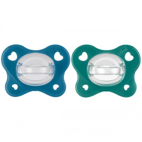 Πιπίλες Chicco όλο σιλικόνη PhysioForma® Dual Soft ΠΕΤΡΟΛ/ΜΠΛΕ ΡΑΦ 16-36