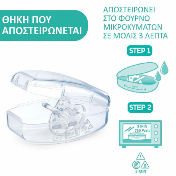 Πιπίλες Chicco όλο σιλικόνη PhysioForma® Dual Soft Σιέλ 16-36