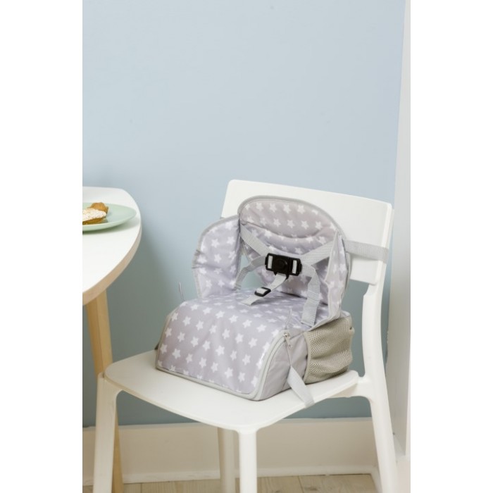 Portable Fabric Dining Chair Travel Up White Stars