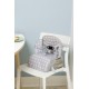 Portable Fabric Dining Chair Travel Up White Stars