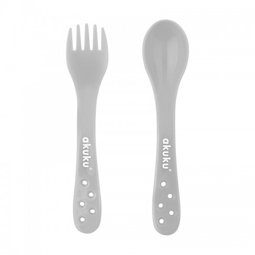 Spoon And Fork Set In Grey Case