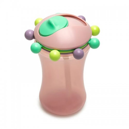 340ml Water Bottle With StrawMelii Abacus Pink
