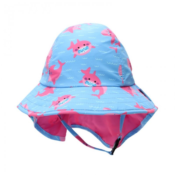 Pink Shark Kids Caps 6-24M