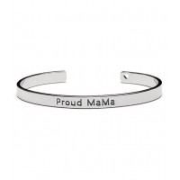 Proud Mama Bracelet Handcuffs Silver