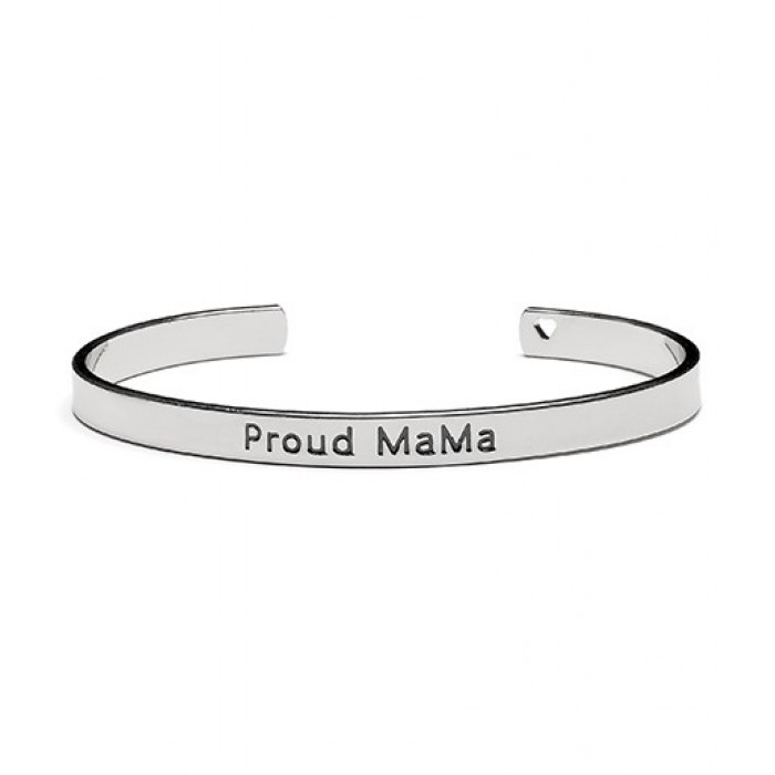 Proud Mama Bracelet Handcuffs Silver