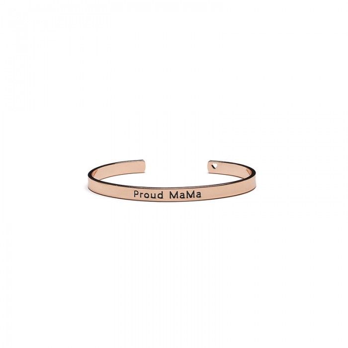 Proud Mama Bracelet Handcuffs Pink Gold