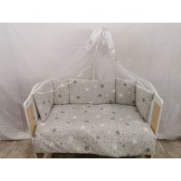 STARS GRAY bed dowry set of 3 pieces.