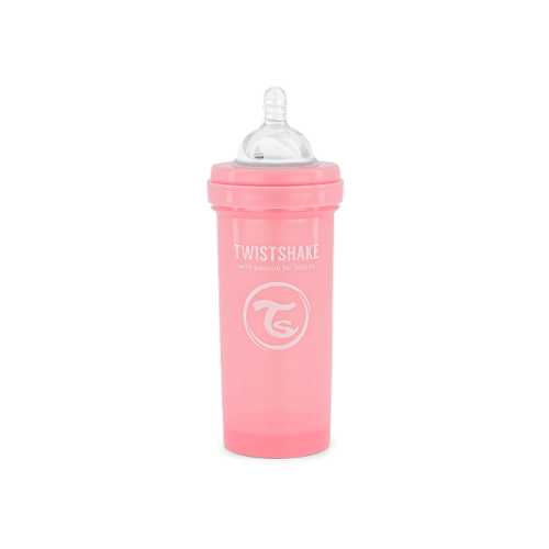 Anti-Colic Baby Bottle 260ml Pastel Pink