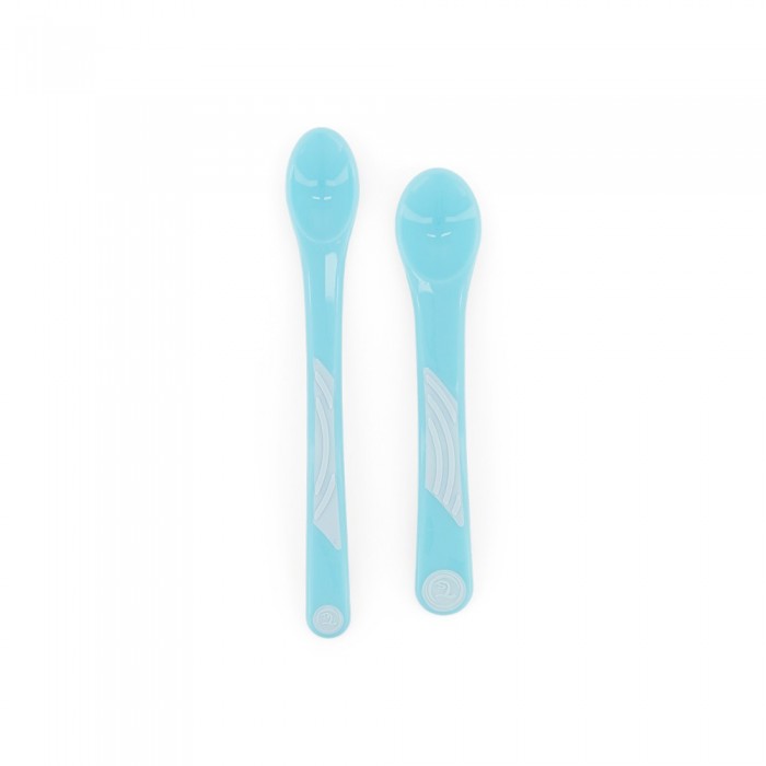 2 Feeding Spoons 4+ Months Pastel Blue