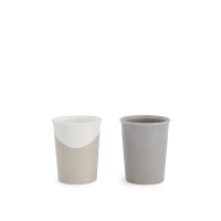 Εκπαιδευτικό Ποτήρι 170ml 6+Μηνών Pastel Grey White 2Τμχ