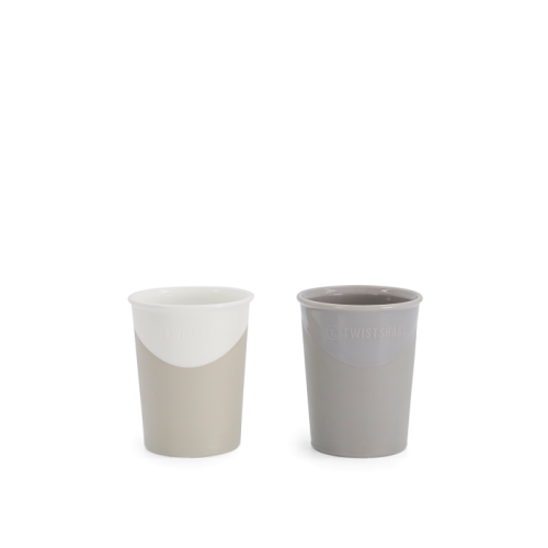 Εκπαιδευτικό Ποτήρι 170ml 6+Μηνών Pastel Grey White 2Τμχ
