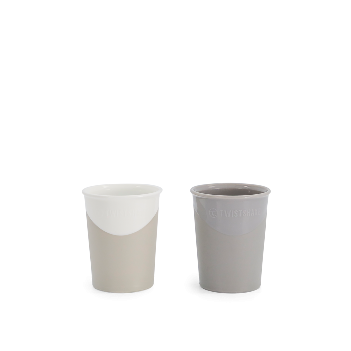 Εκπαιδευτικό Ποτήρι 170ml 6+Μηνών Pastel Grey White 2Τμχ