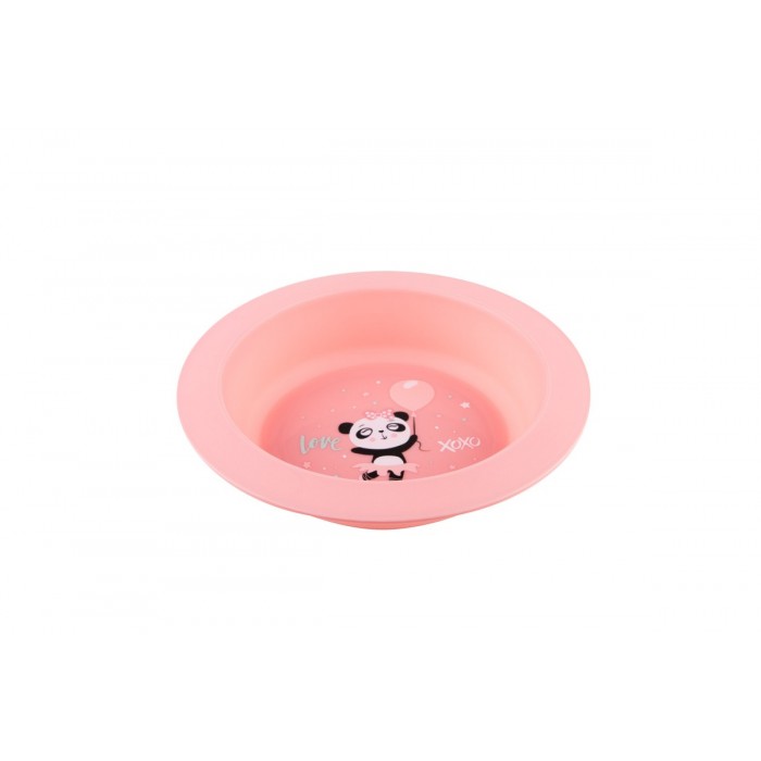 Canpol Babies Food Set Plate-Bowl Exotic Animals Pink