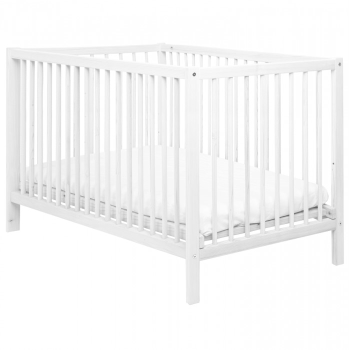 Baby Cradle Wooden Two Levels Miko White