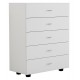 Melamine chest of drawers Thorg White