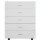 Melamine chest of drawers Thorg White