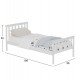 Gimly Bed Solid Pine Wood White