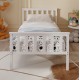 Gimly Bed Solid Pine Wood White