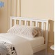 Gimly Bed Solid Pine Wood White