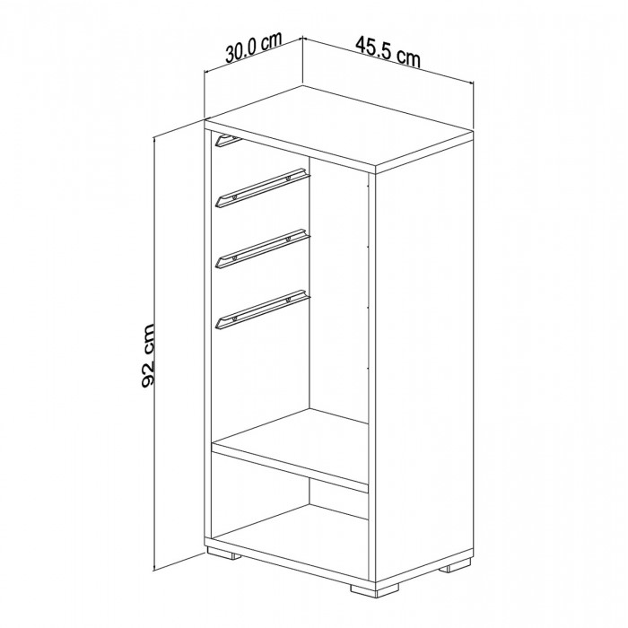 Sani Melamine White Chest of Drawers