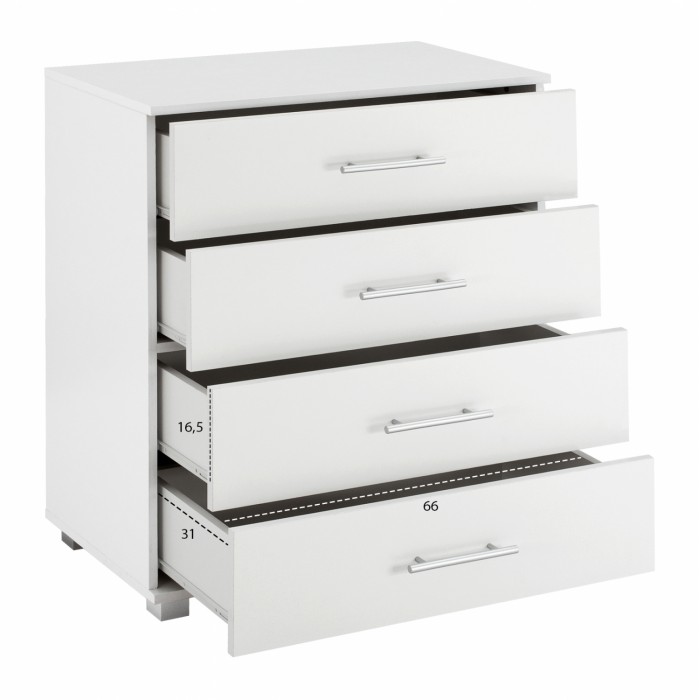 Briana White Melamine Chest of Drawers