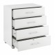 Briana White Melamine Chest of Drawers