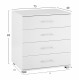 Briana White Melamine Chest of Drawers