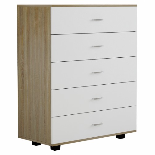 Melamine chest of drawers Thorg Sonama-White