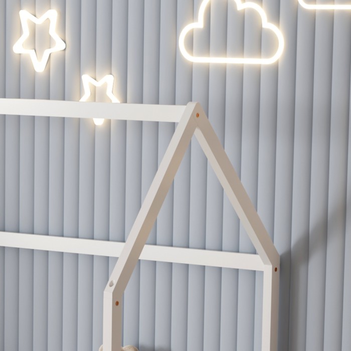 Κρεβάτι Παιδικό Με Κάγκελα Phyllis HM679.03 Λευκό 190Χ90εκ.