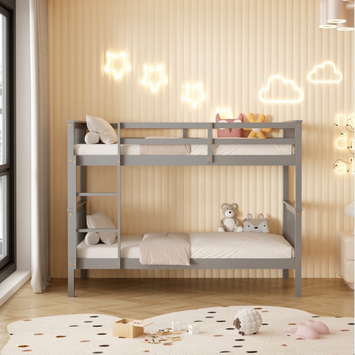 Κρεβάτι Κουκέτα Παιδικό Lantai HM682.05 Γκρι