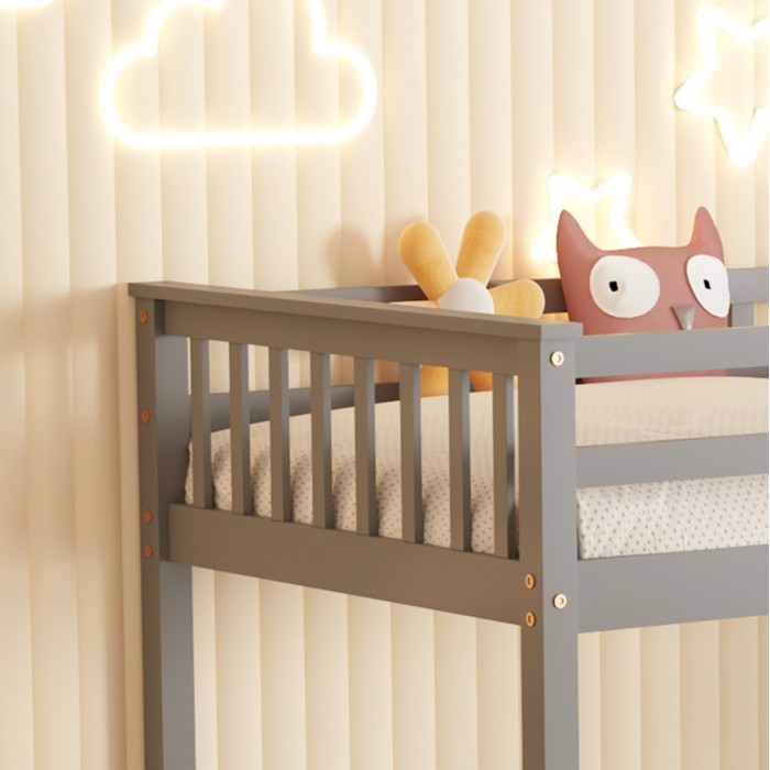 Κρεβάτι Κουκέτα Παιδικό Lantai HM682.05 Γκρι