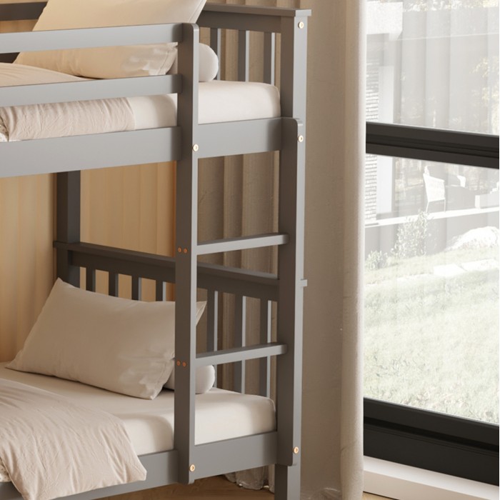 Κρεβάτι Κουκέτα Παιδικό Lantai HM682.05 Γκρι