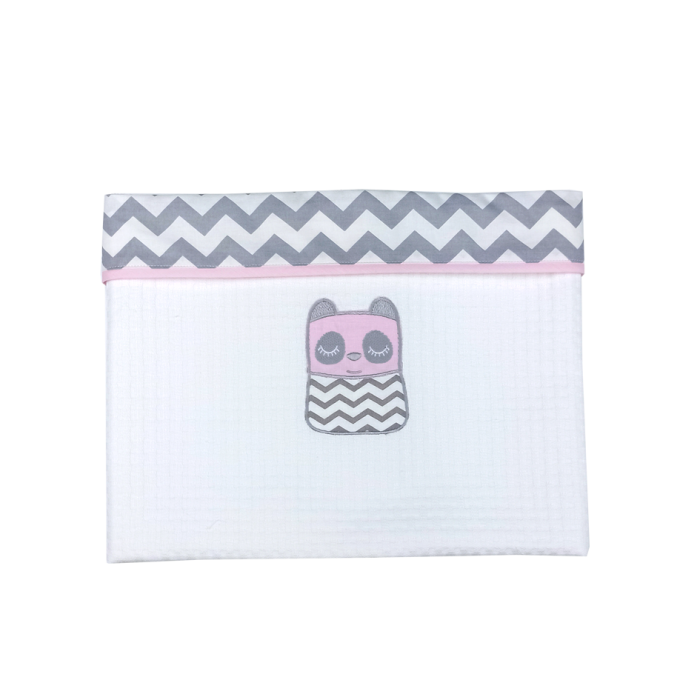 Tiny Friends Pique  Blanket Pink