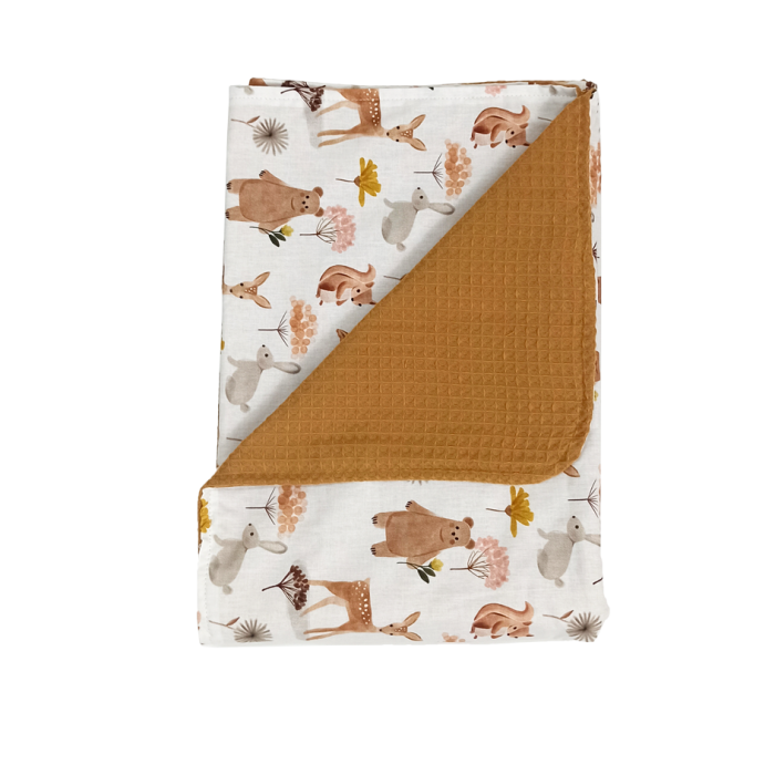 Forest Friends pique blanket