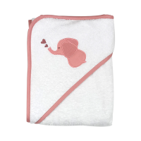 Elephant Triangle Bathrobe White