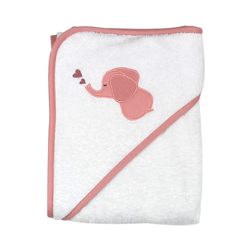 Elephant Triangle Bathrobe White