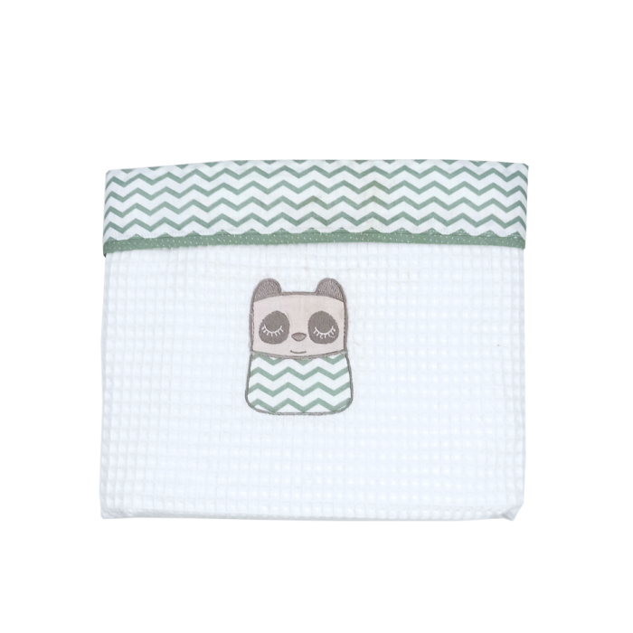 Tiny Friends Olive Pique Blanket