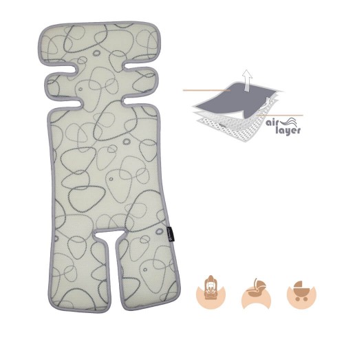 Antiperspirant Stroller & Car Seat Cover Stone