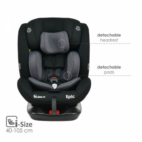 Car Seat Epic Isofix i-Size 360° Black