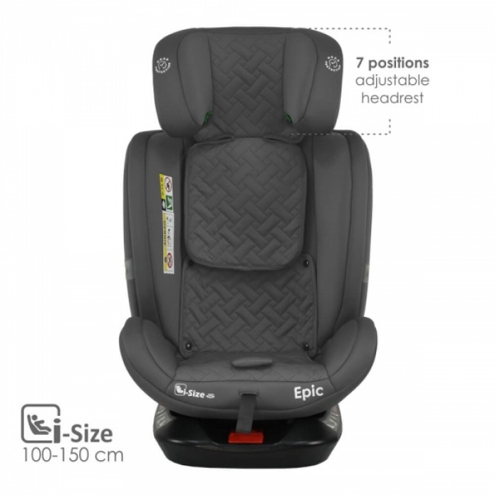 Κάθισμα Αυτοκινήτου Epic Isofix i-Size 360° Smoked Grey