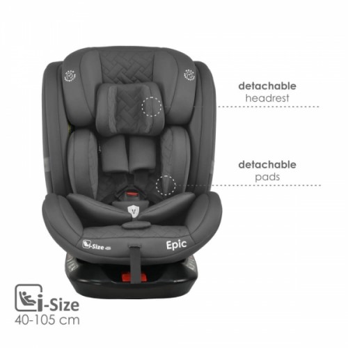 Κάθισμα Αυτοκινήτου Epic Isofix i-Size 360° Smoked Grey