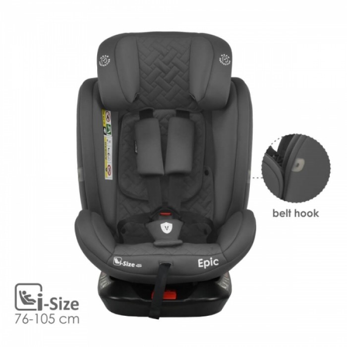 Κάθισμα Αυτοκινήτου Epic Isofix i-Size 360° Smoked Grey