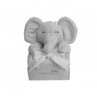 Decorative Doll Blanket Elephant Grey