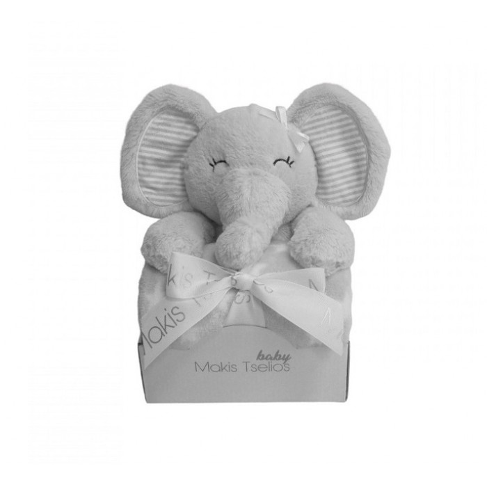 Decorative Doll Blanket Elephant Grey