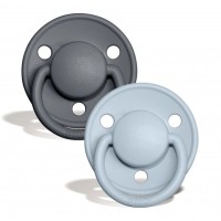 Πιπίλα Bibs De lux Silicone 2 Τεμ One Size Iron/Baby Blue