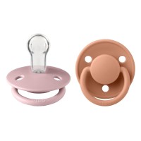 Πιπίλα Bibs De Lux Silicone 2 Τεμ One Size Pink Plum/Peach