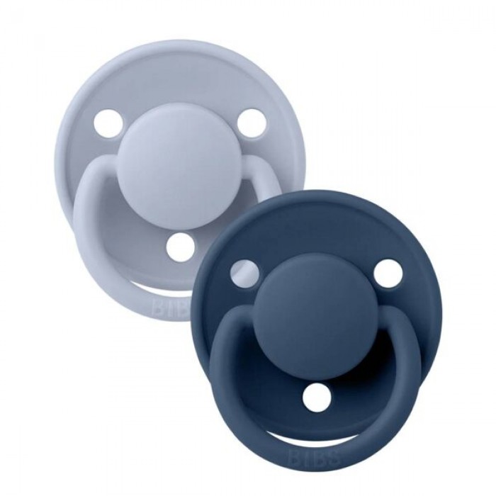 Πιπίλα Bibs De Lux Silicone One Size 2 Τεμ Dusty Blue/ Steel Blue